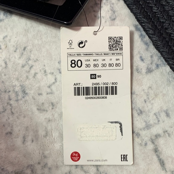 ZARA Black Woven Jute Belt with Square Buckle - Picture 9 of 9